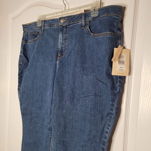 NYDJ Ami Skinny Batik Blue Size 22WP women's petite PLUS Jeans Lift Tuck Ankle - Picture 5 of 7